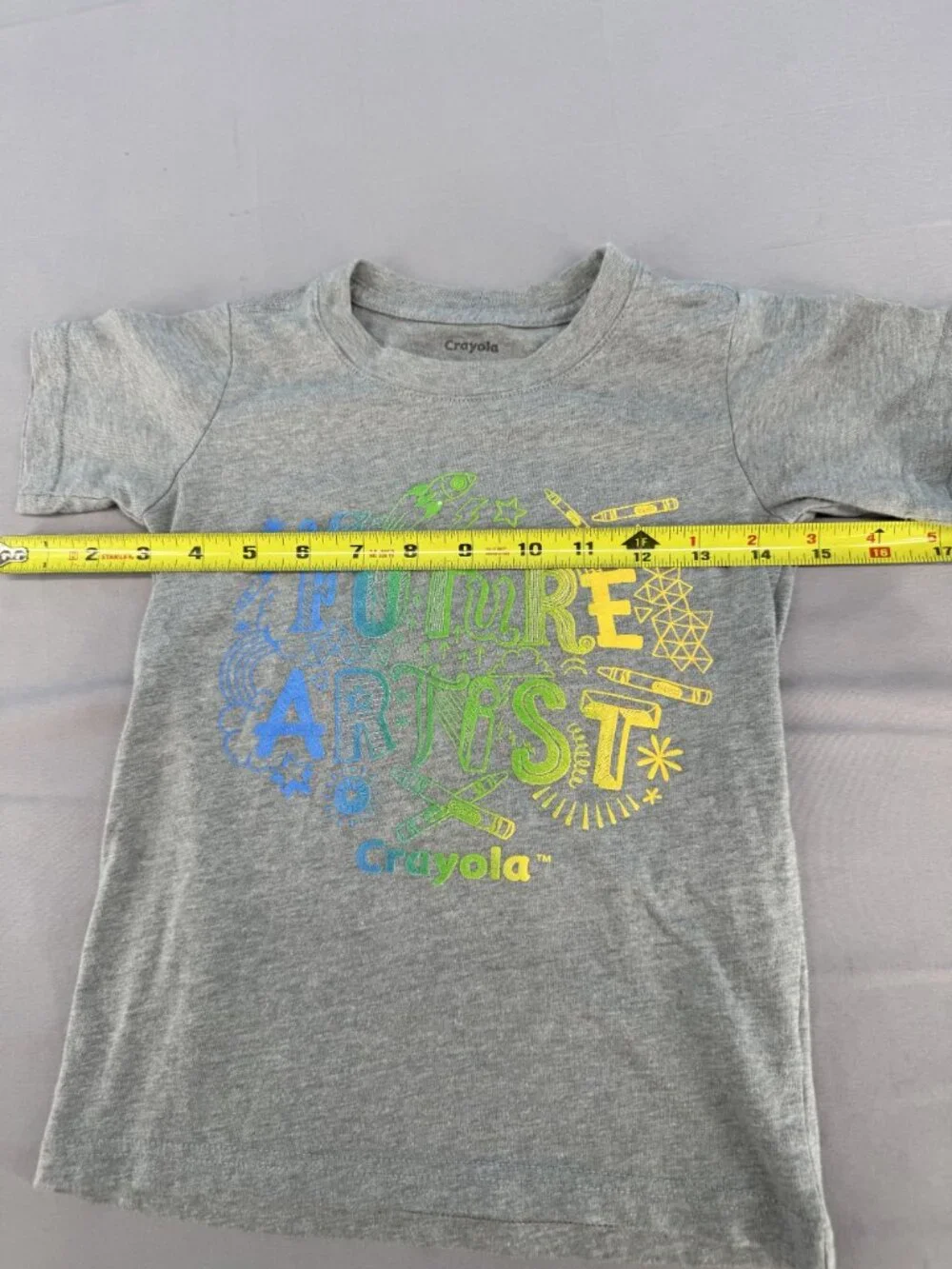 Crayola Kids Gray Future Artist Graphic Short Sleeve T-Shirt Size S (6/6X)